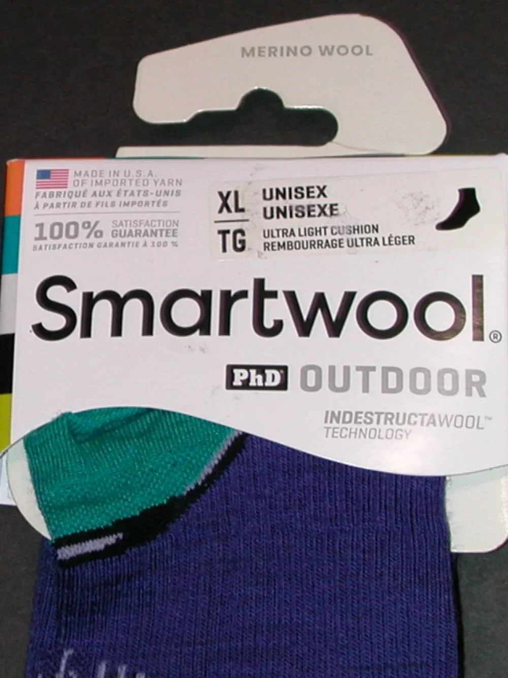 Smartwool PhD Outdoor Merino Wool Ultralight Mini Socks NWT Men's Size XL
